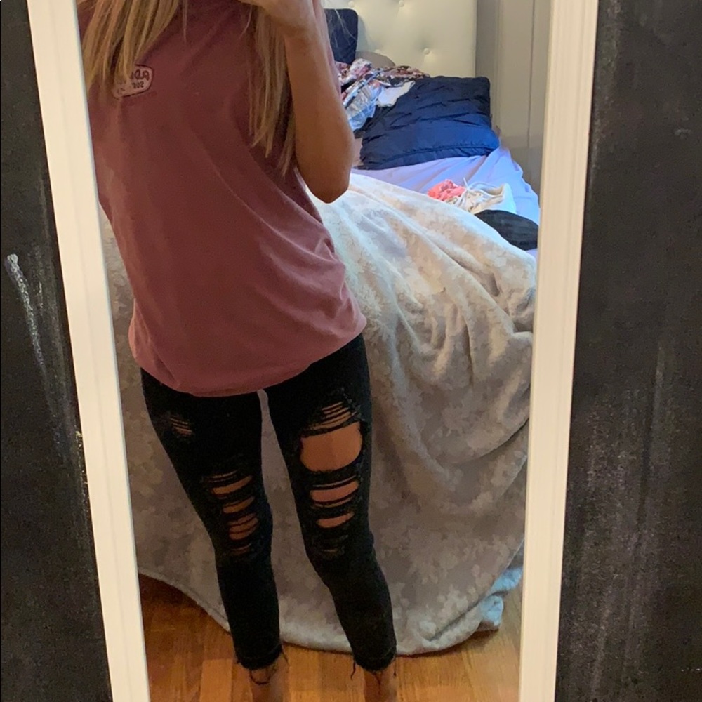 American Eagle black ripped jeans